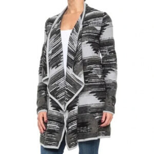 Lucky Brand Aztec drape open cardigan
